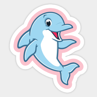 blue dolphin Sticker